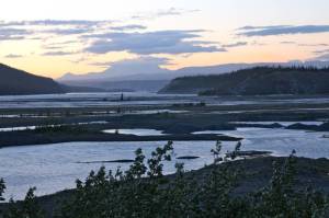 Copper River Valley at sunset