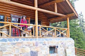 Lake Agnes tea house, closing up for winter
